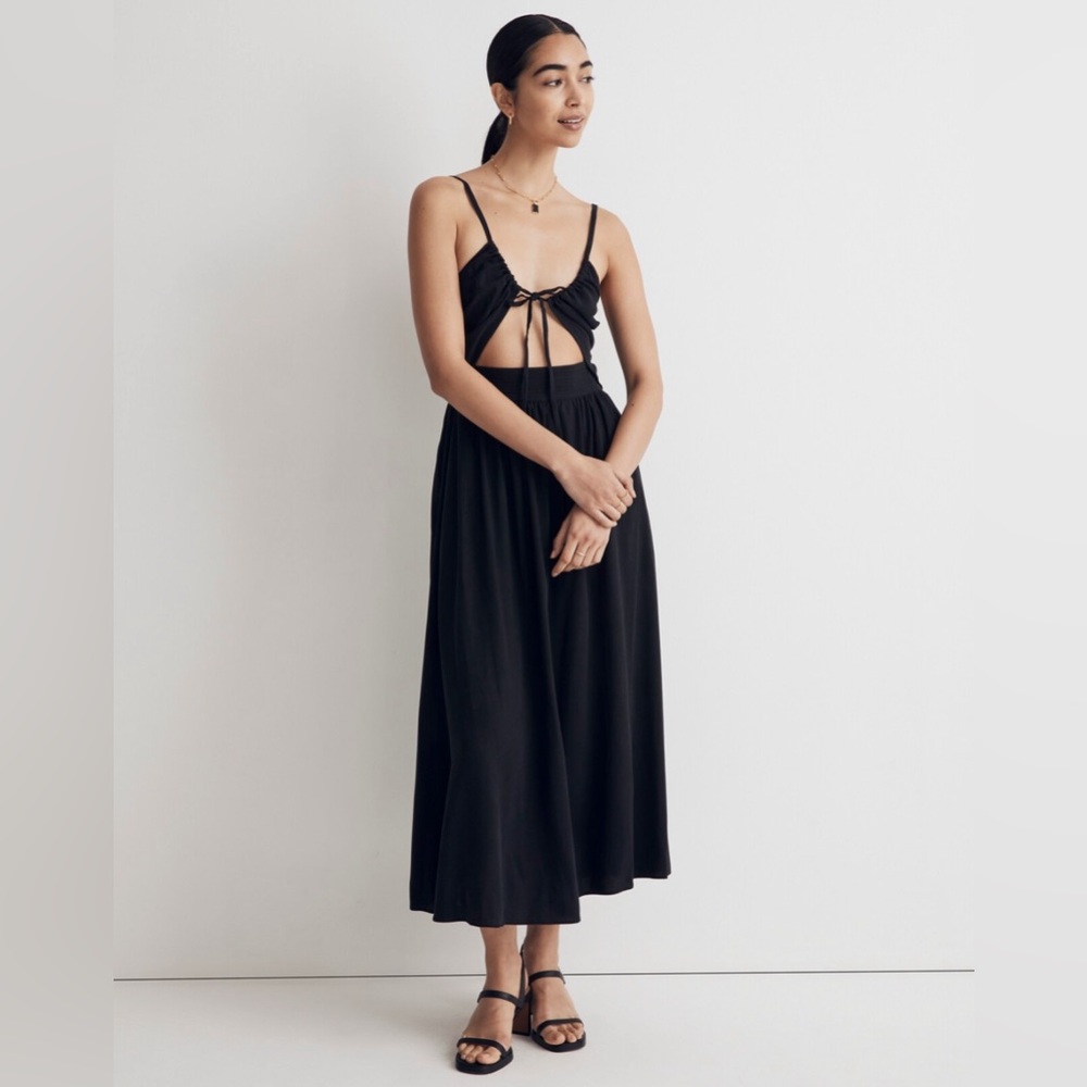 NWT Never Worn Madewell Cut Out Cami Midi Dress